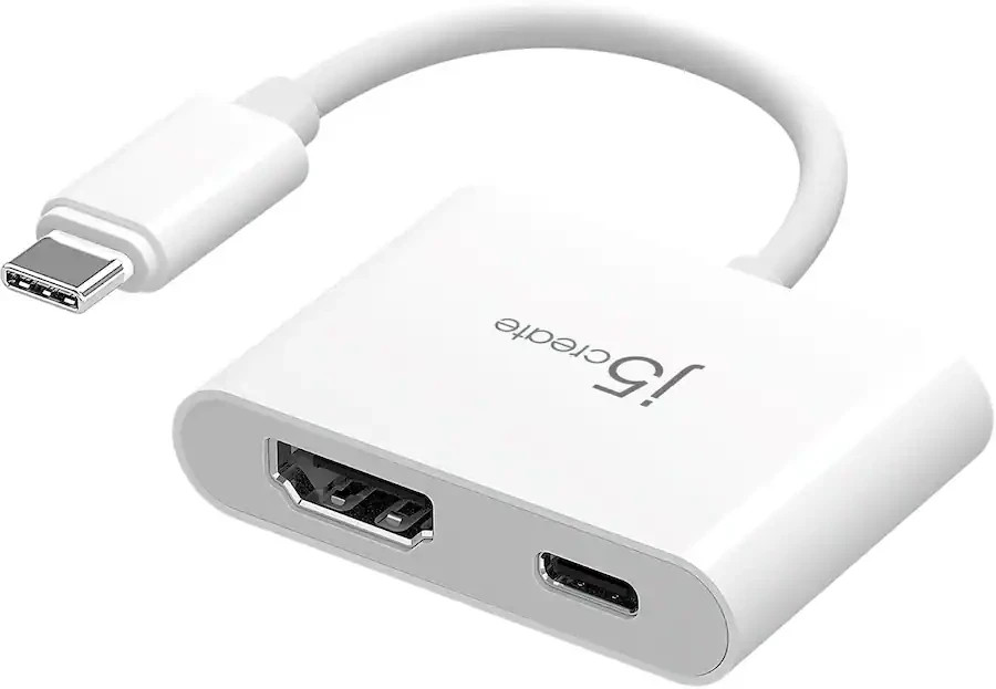 j5create USB-C to 4K HDMI Adapter with Power Delivery – White