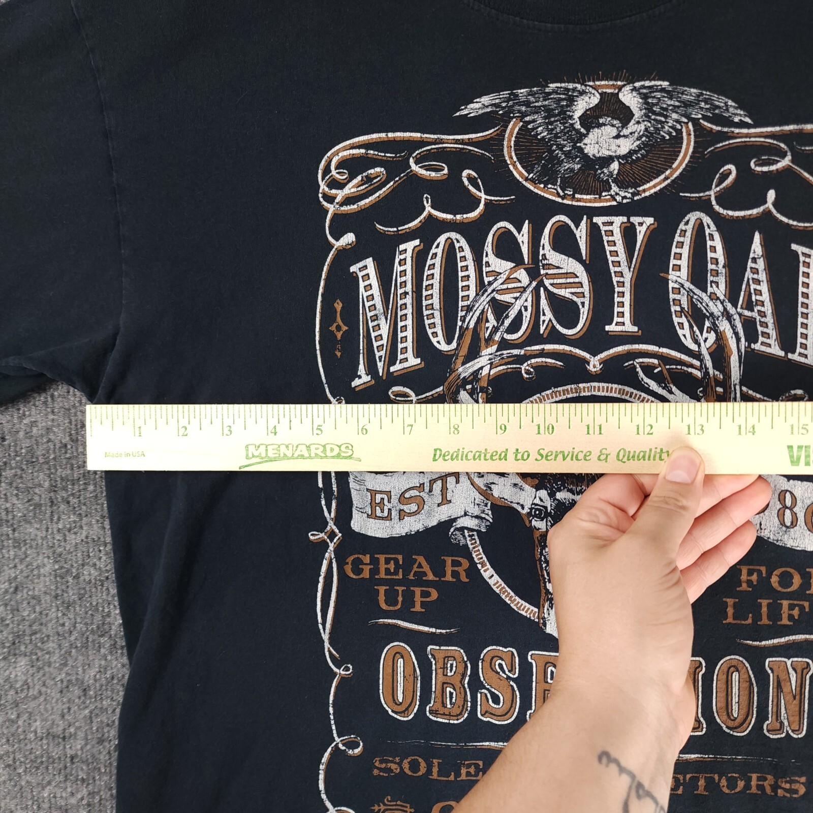 Mossy Oak Shirt Mens Large L Black Outdoor Hunting Hunter Hiking gallery