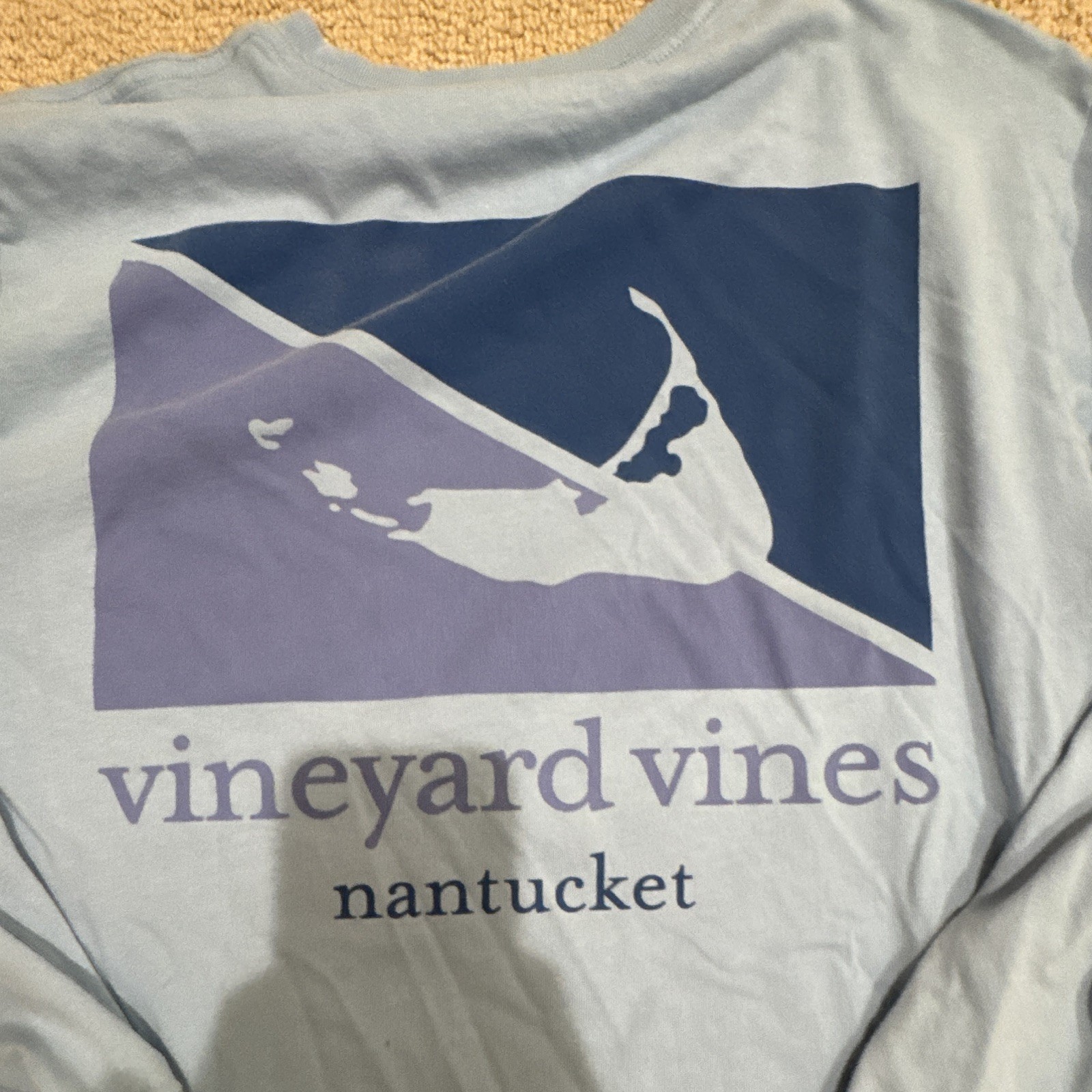Vineyard Vines Men's Blue Long Sleeve Pocket T-Shirt Graphic Print S Cotton gallery