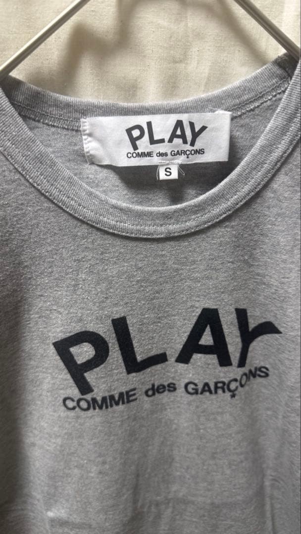 PLAY COMME des GARCONS Gray T-Shirt Black Heart Logo AD2008 Size S gallery