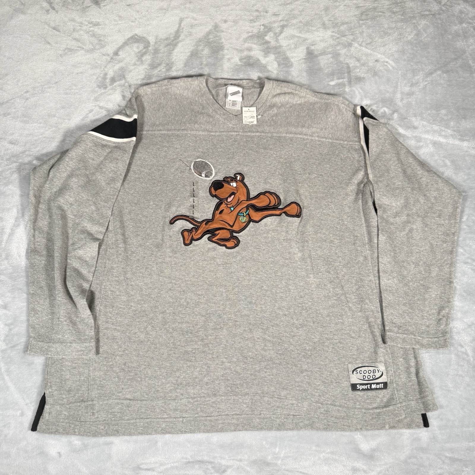 Vintage Scooby Doo Football Knit Jersey Mens XL Oversized Baggy Fit V-Neck 90s gallery