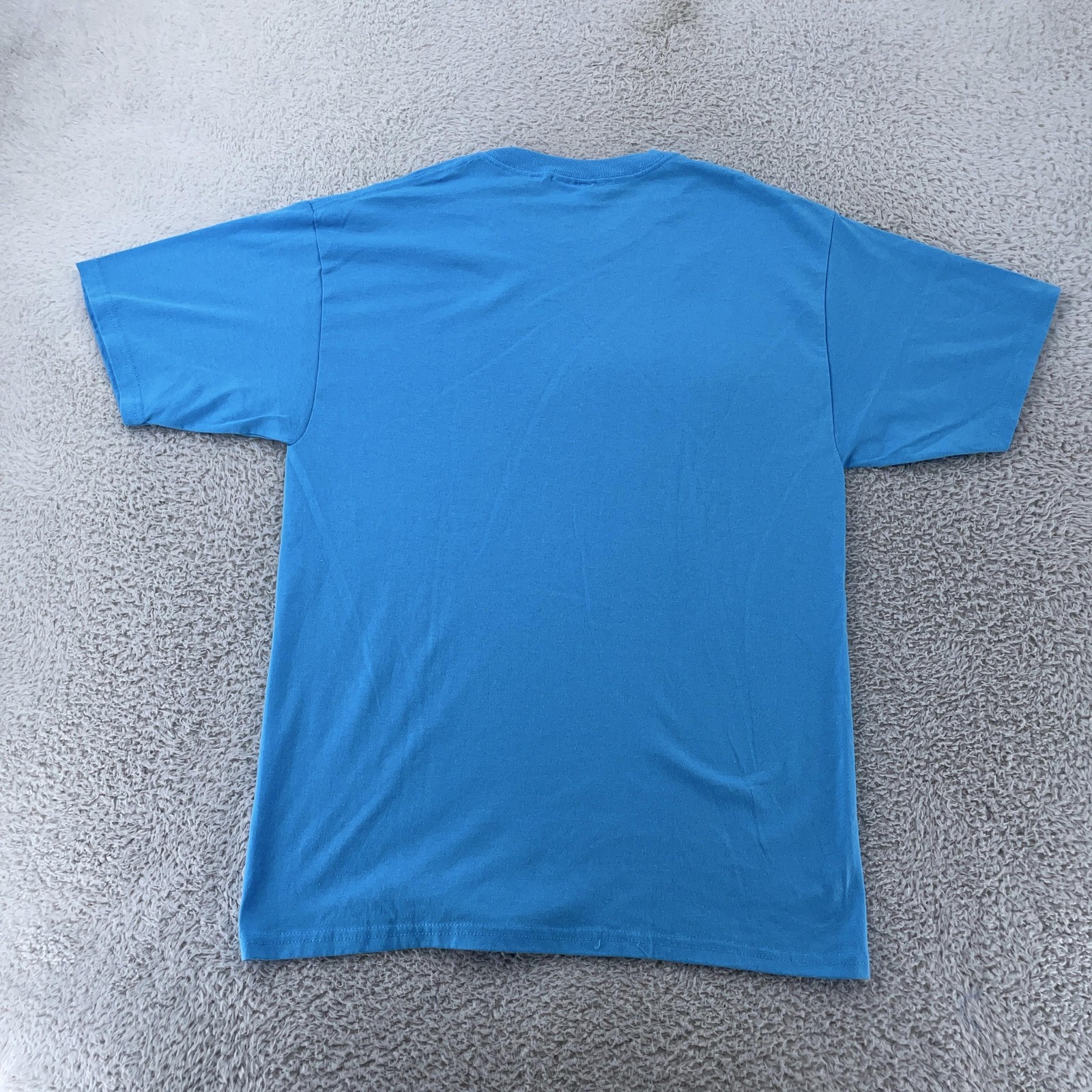 Vintage Hanes Blank Blue Shirt Mens Medium 50/50 Cotton Poly Crewneck Tee gallery