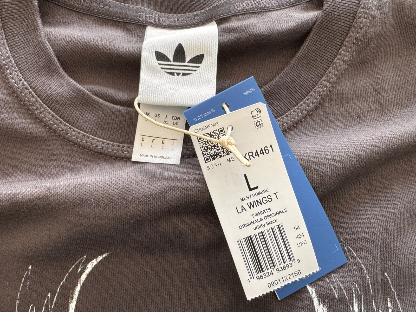 Adidas Originals LA Wings Retro Tee Utility Black Oversized T-Shirt Men's Sz L gallery