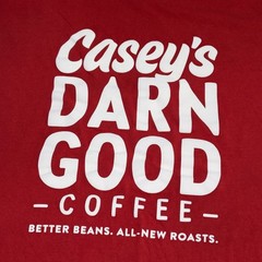 Casey’s General Store “Darn Good Coffee” Employee Uniform T-Shirt, LARGE