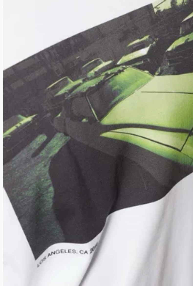 rag and bone White Vintage Car T-Shirt Size S gallery