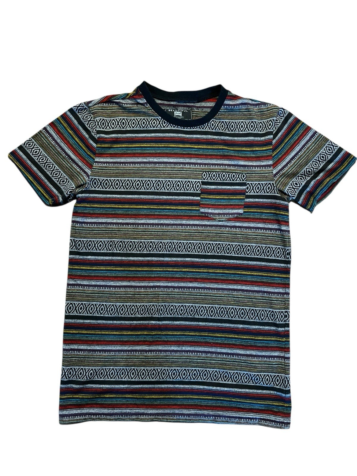 Beautiful Giant Aztec Vertical striped shirt men’s size Medium