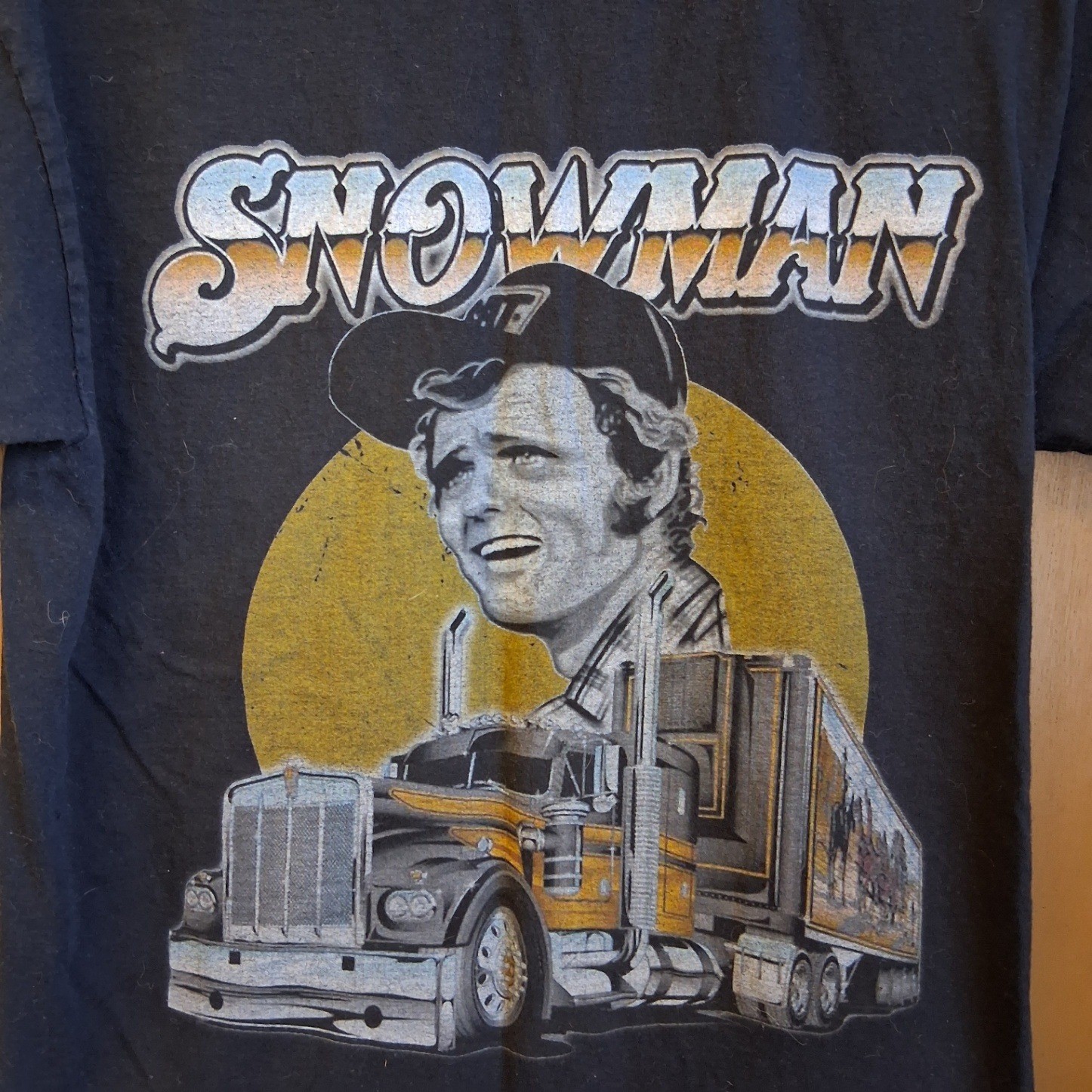 Smokey and the Bandit Jerry Reed "Snowman" Graphic Tee Black Small Faded GUC gallery