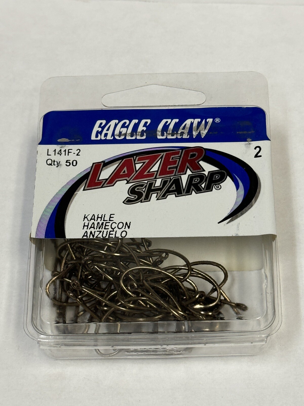 Qty 50 Eagle Claw Laser Sharp Hooks L141F-2 Size 2