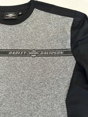 Harley Davidson Genuine Motorclothes Two Tone Black Gray Men’s Shirt Size XL.