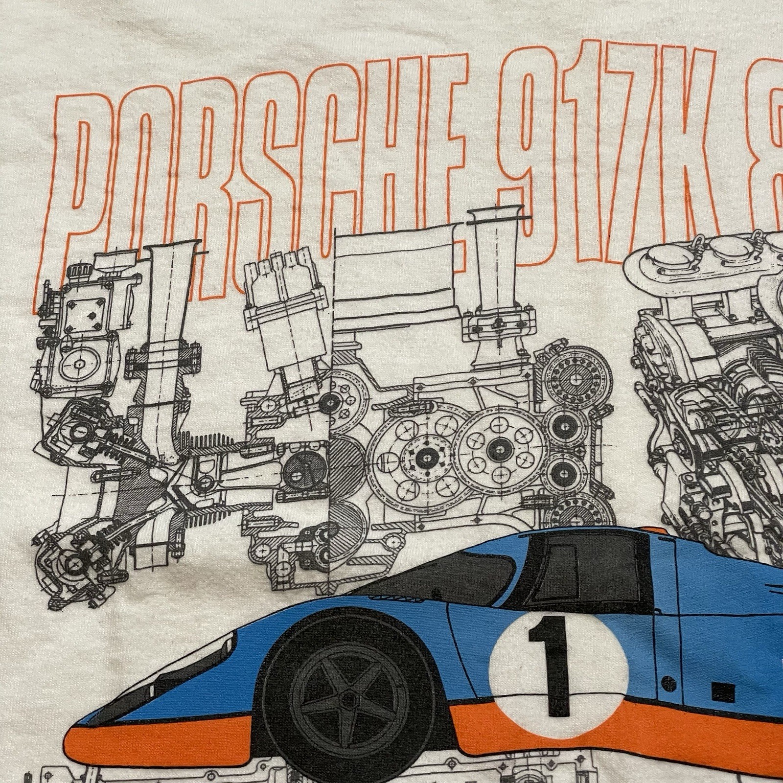 Vintage 90s Porsche Shirt Size XL Sports Car 917K Racing 917/30 Audi F1 Auto gallery