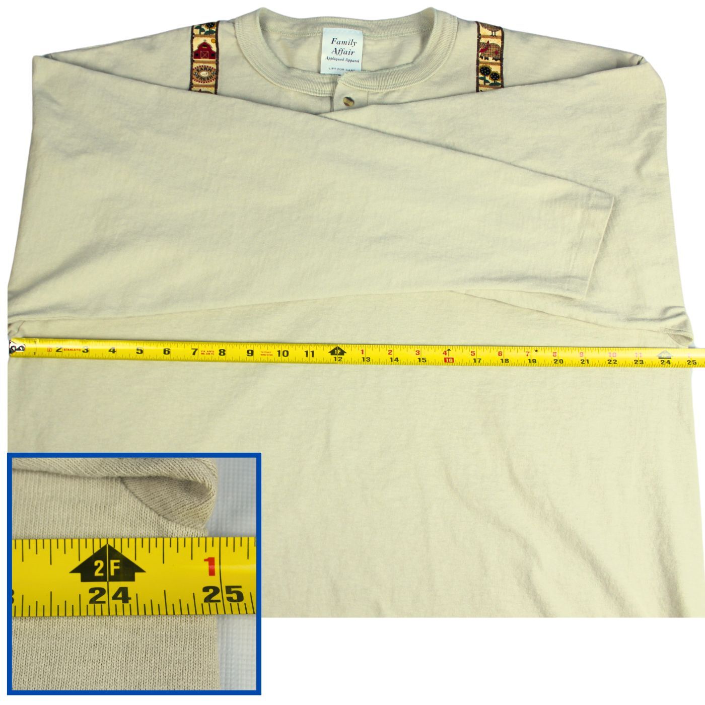 Family Affair Shirt Men's Cotton Deluxe 2X Applique Farm Honey Birds Retro USA gallery