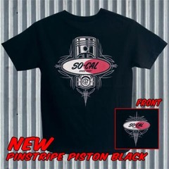 So-Cal Speed Shop Piston Pinstrip (7055) Men’s Black T-SHIRT 100% COTTON