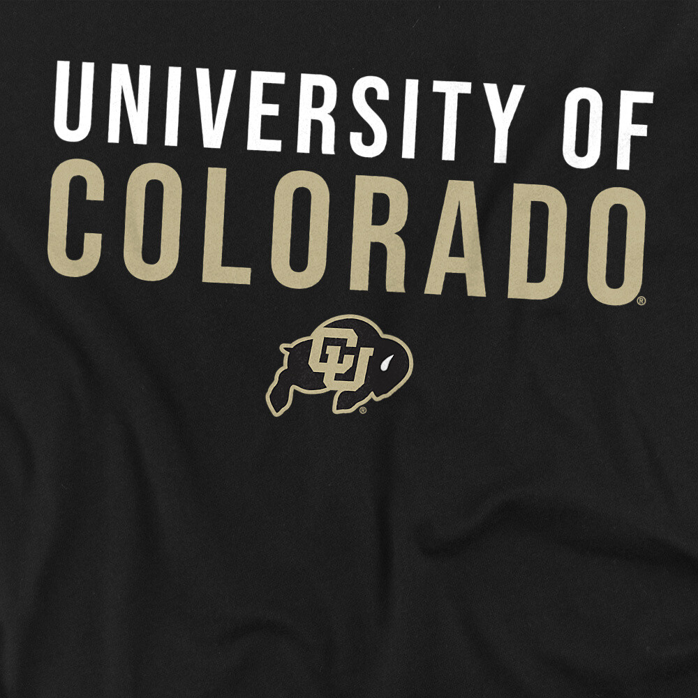 University of Colorado Adult T-Shirt Stacked, Black, S-7XL gallery