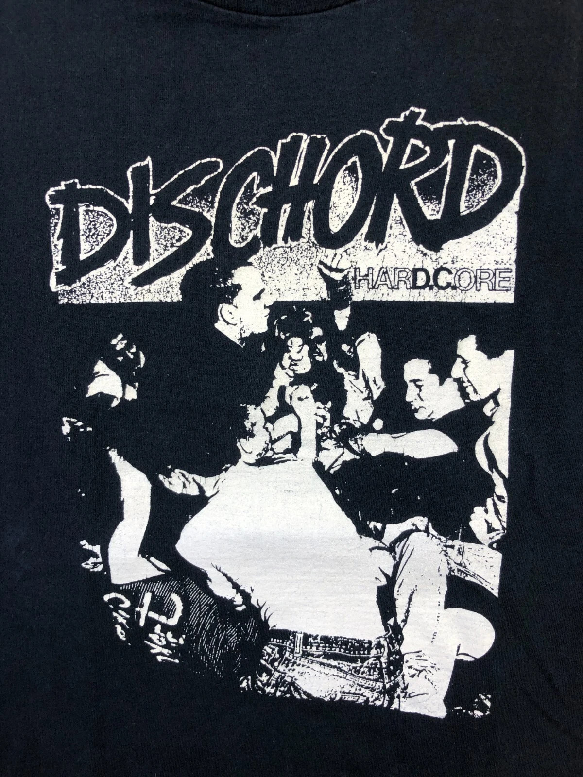 DISCHORD RECORDS HARDCORE Punk Rock Band T-SHIRT Black