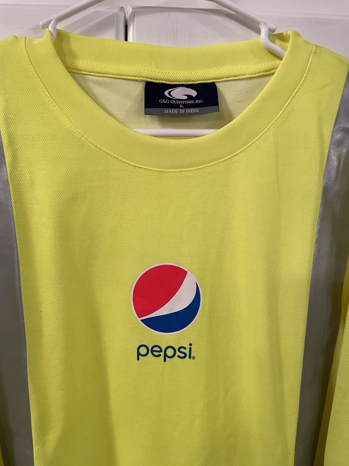 Pepsi Shirt Mens Large High Vis Employee Uniform Reflective Safety Long Sleeve gallery