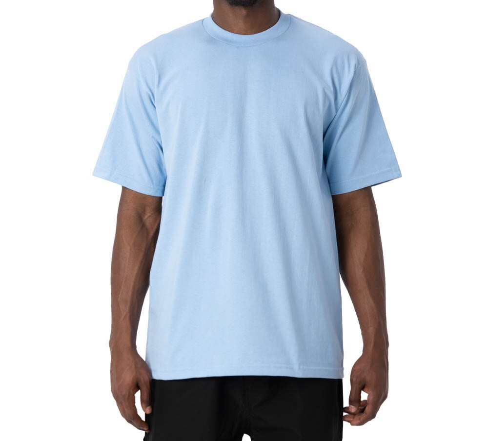 Pro Club Men's Heavyweight Plain Cotton Short Sleeve Crew Neck T-Shirt Big Tall gallery