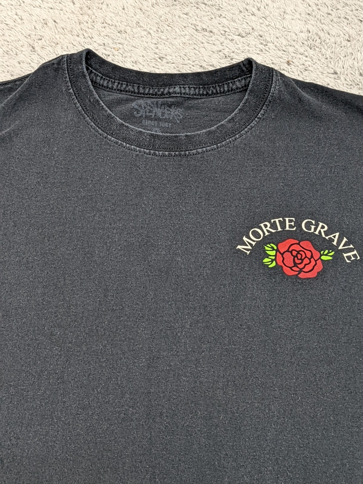 Spencers Morte Grave T-Shirt Reaper Roses Large Black Gothic Streetwear Retro gallery