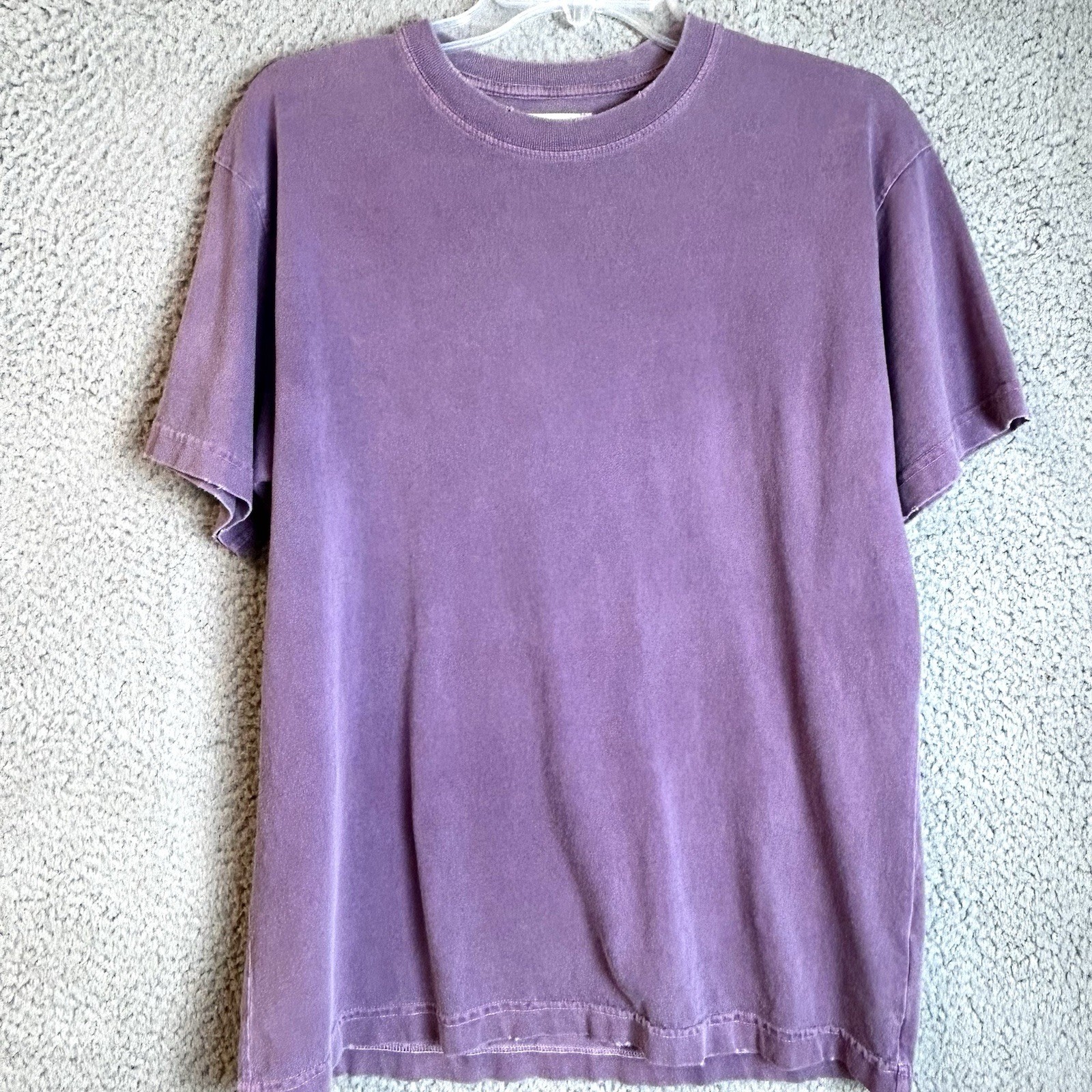 Machus Private Label Vintage Wash Purple T Shirt Size Small / Medium Boxy Pdx gallery