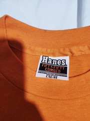 Vintage Single Stitch Eagle Lake Crew Neck T-Shirt USA Large 42-44 L Orange