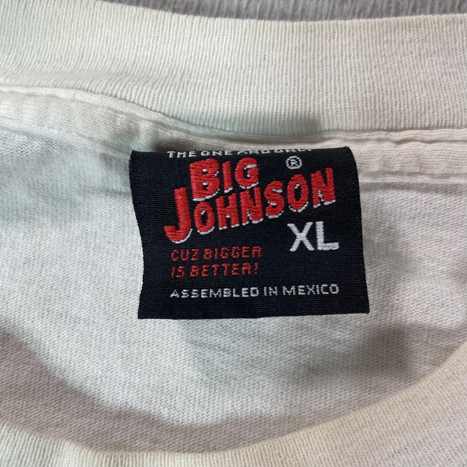 Vintage Big Johnson Shirt Mens XL White Bite Me Fishing Graphic Funny Tee 1999 gallery
