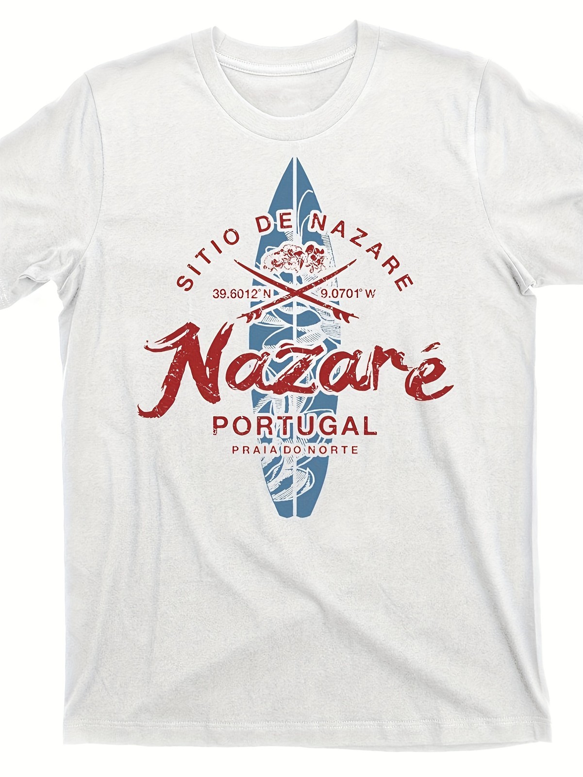 Lisbon Portugal Retro Surf Graphic T-Shirt Vintage Beach Surfing Tee gallery