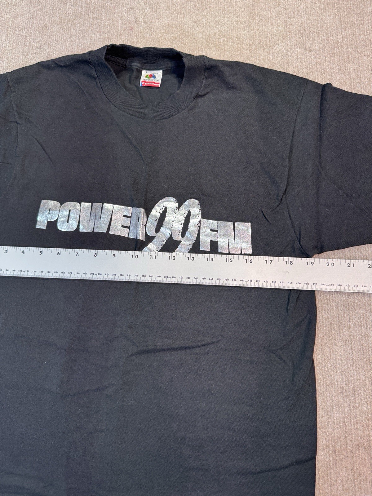 Power 99 FM Radio T-Shirt Radio Graphic Tee Large Vintage gallery