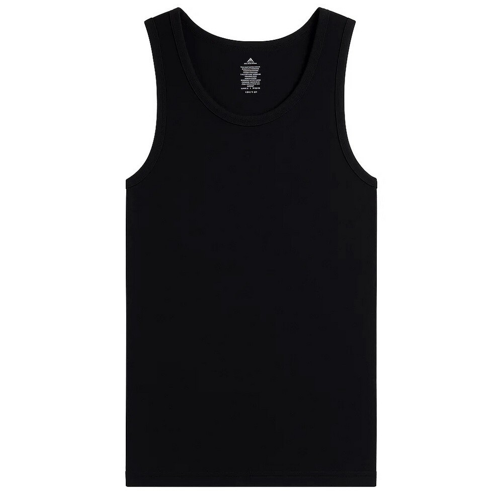 1 3 Packs Black Men 100% Cotton Ribbed Tank Top A-Shirt Wife Beater Undershirts gallery