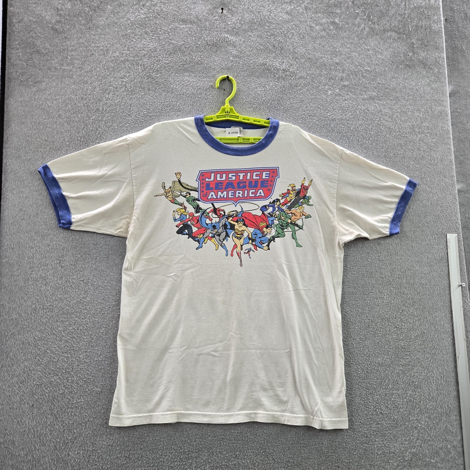 DC Comics Men Shirt XL White Graphic Justice League Ringer Short Sleeve Logo gallery