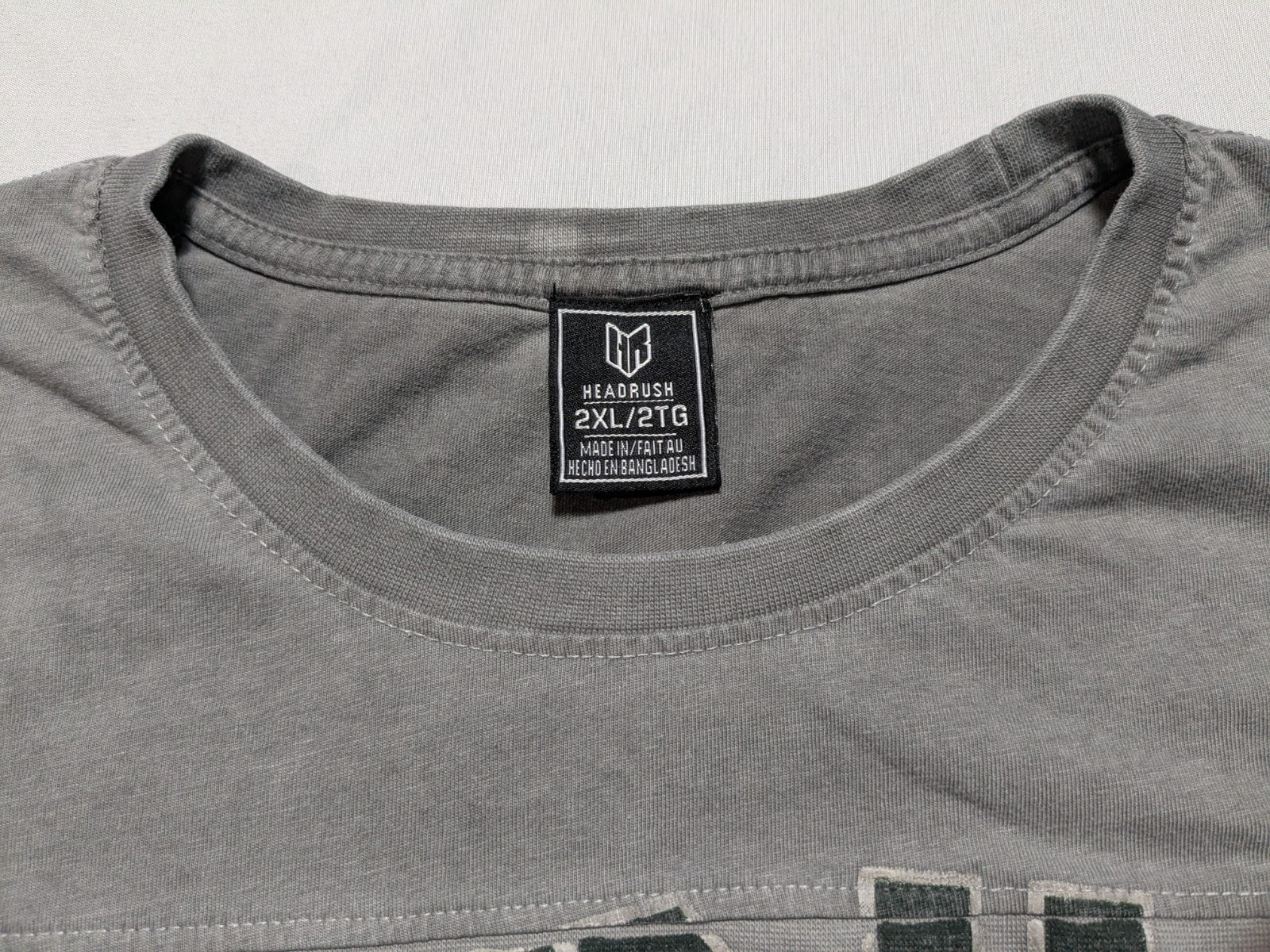 HEADRUSH FORTUNE FAVORS THE BRAVE x FEAR NONE - Men 2XL Gray T-Shirt gallery