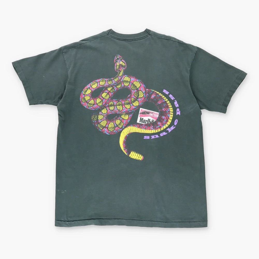 Vintage Marlboro ‘Snake Pass’ 90s Double Sided Graphic RARE Pocket T-Shirt (XL)
