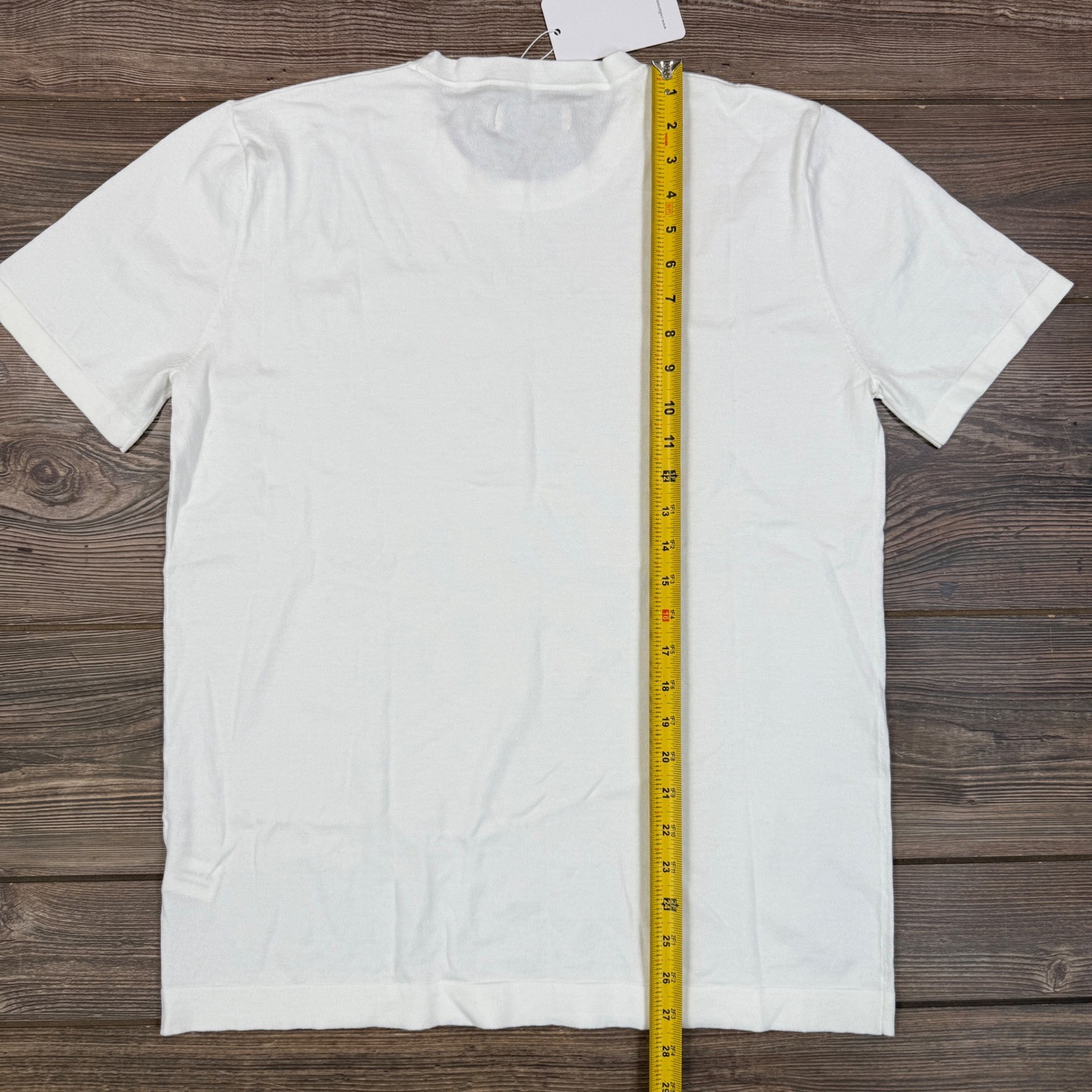 Collars & Co Mens Size Large Maranello Mid-Weight Cotton & Silk Tee White NEW gallery
