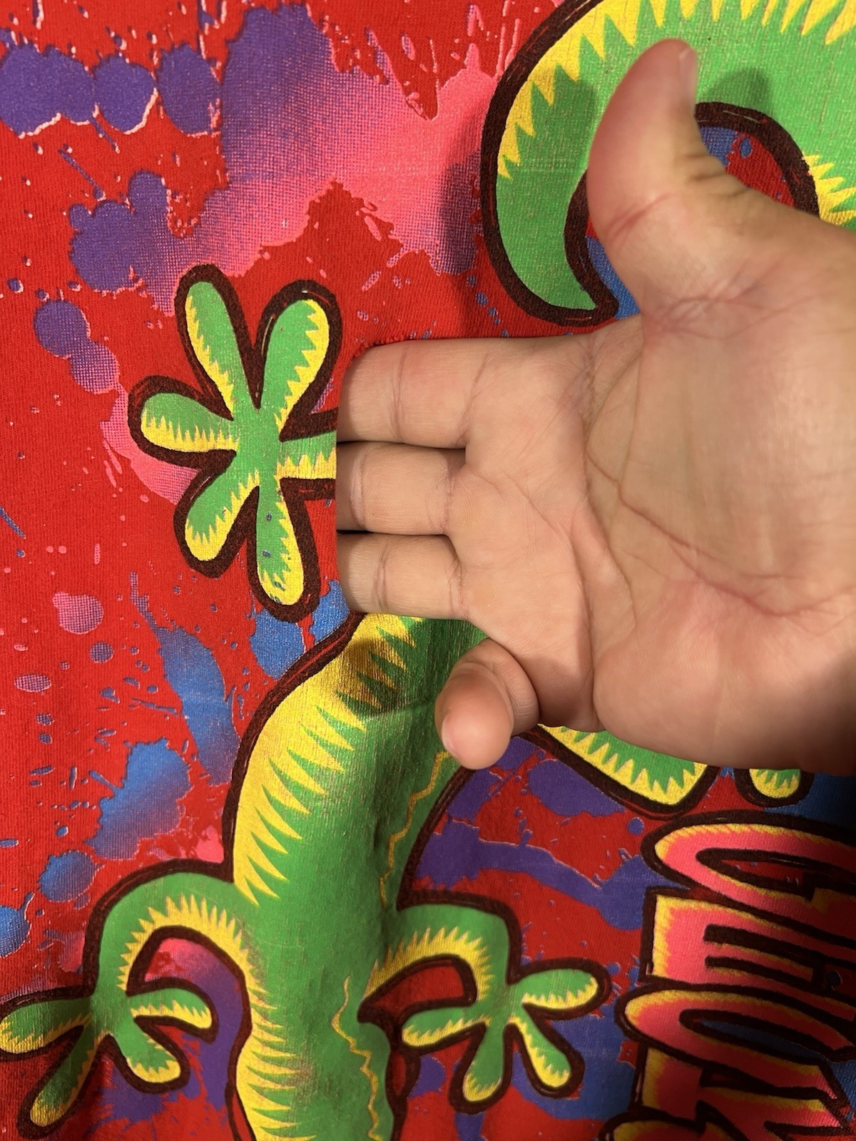 Vintage 90s Gecko Hawaii Graphic T Shirt Red Neon Lizard Logo Single Stitch XL gallery
