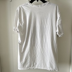 D.A.R.E. Men’s White Graphic Print T-Shirt L Cotton Knit Crew Neck Short Sleeve