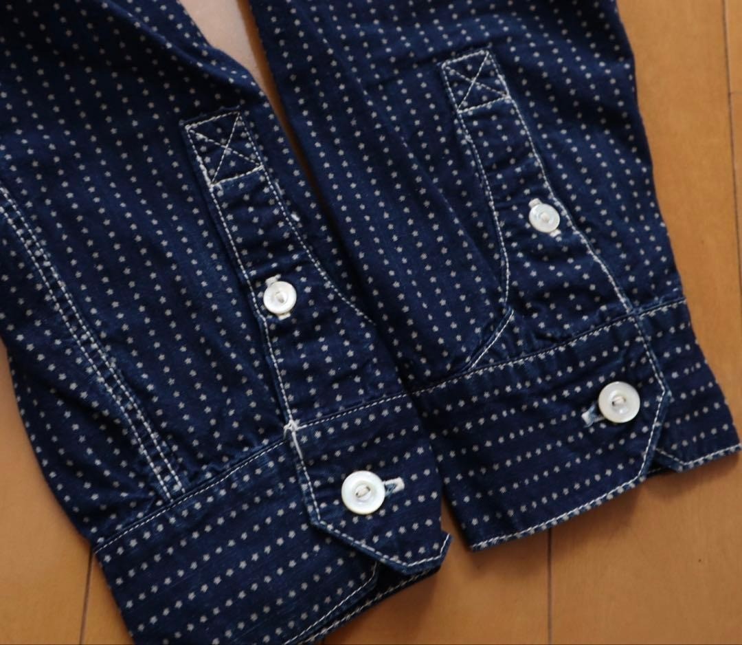 The Real McCoy's Double Diamond Indigo Star Wabash Work Shirt S Indigo Men’s gallery