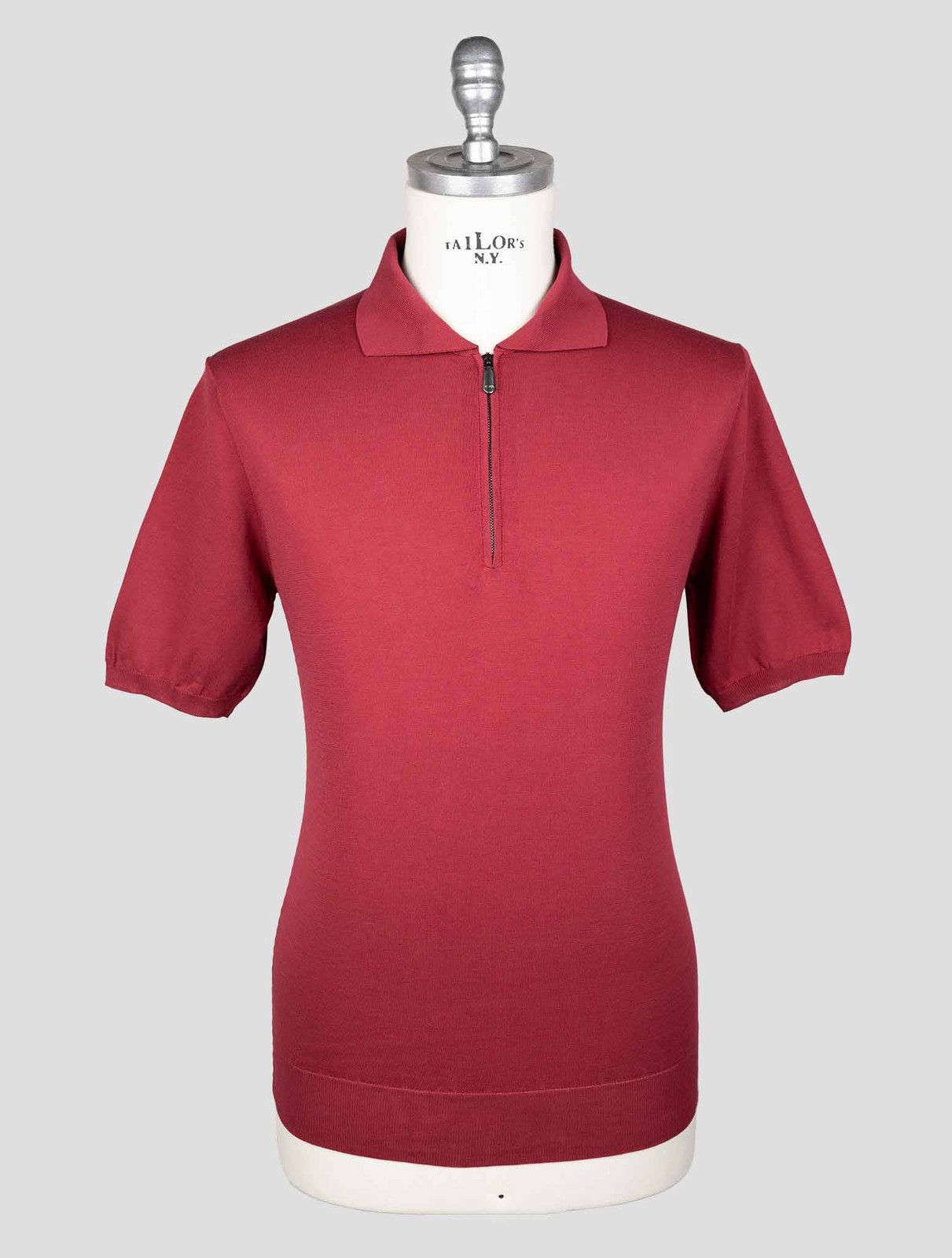 NEW CESARE ATTOLINI RED COTTON POLO US 46 – EU 56 AMZ4