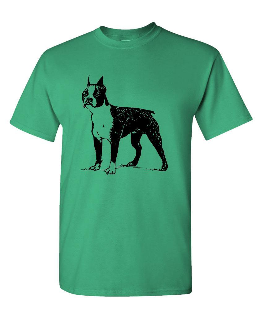 BOSTON TERRIER - vintage hipster style - Cotton Unisex T-Shirt gallery