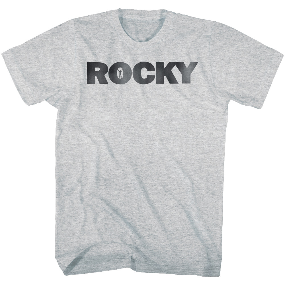Rocky Balboa T-Shirt New Official Rocky Movie Logo in Gray Heather SM – 5XL