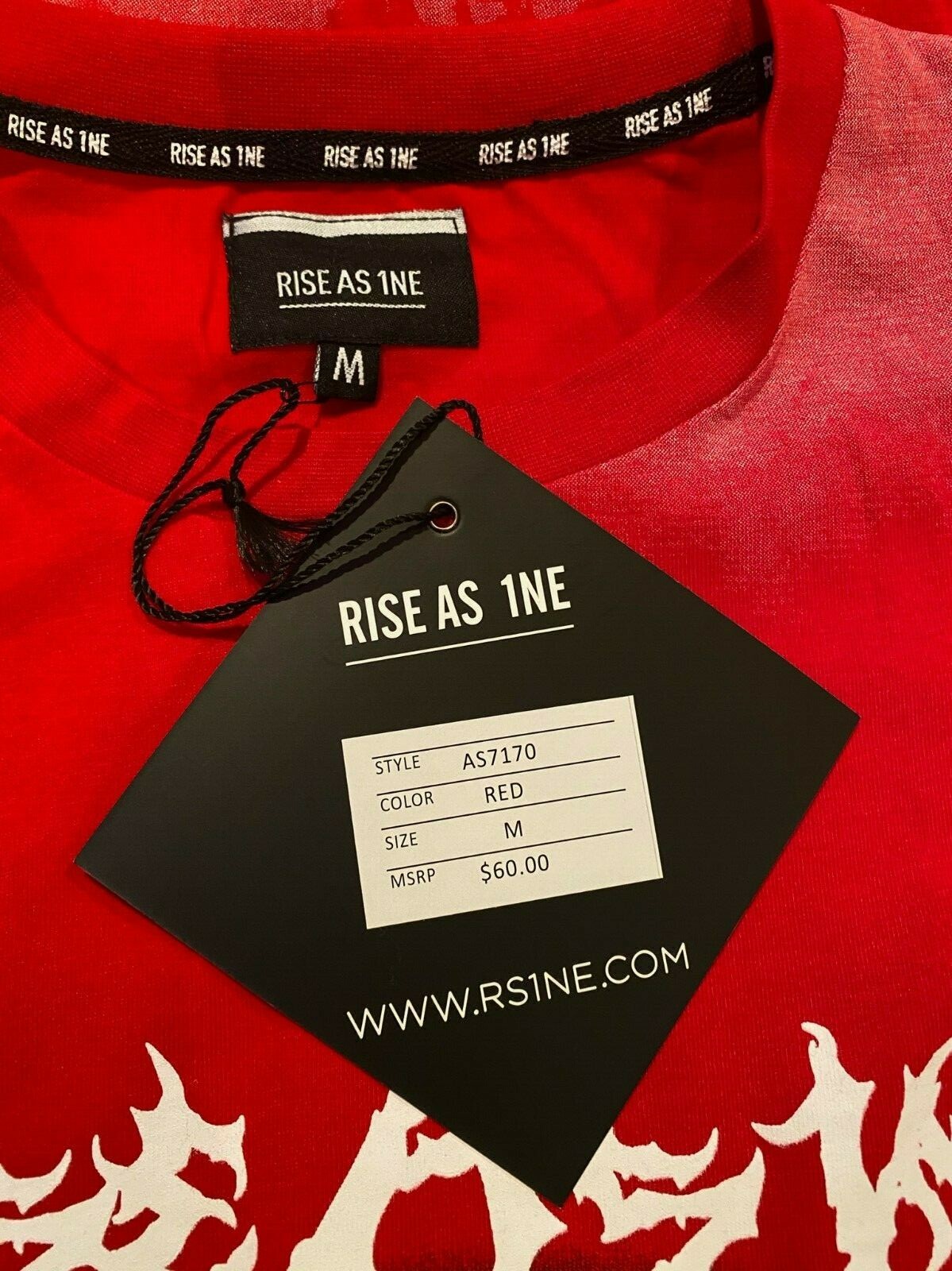 Rise As 1ne Red Graphic Men Adult T Shirt Size M gallery