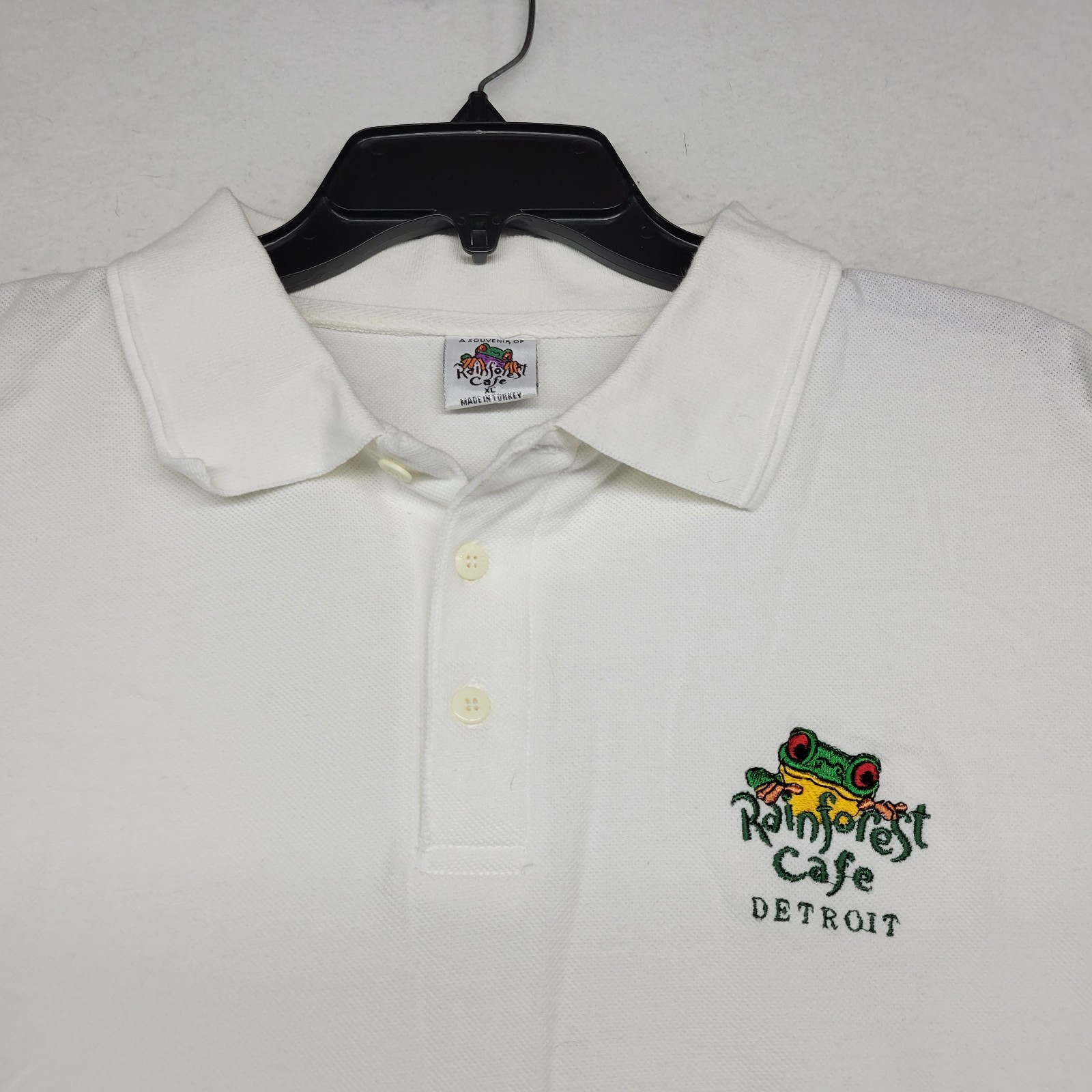 Vintage Rainforest Cafe Shirt Mens Extra Large White Logo Embroidered Detroit XL gallery