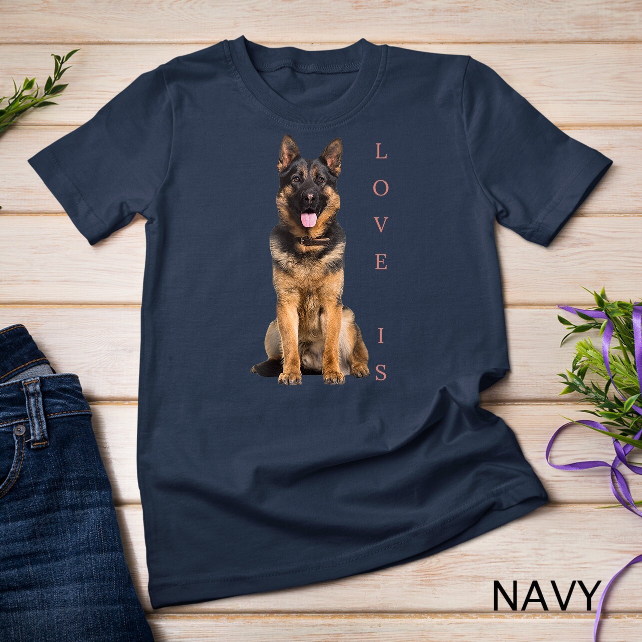 German Shepherd Shirt Shepard Dog Mom Dad Love Pet Puppy Tee Unisex T-shirt gallery