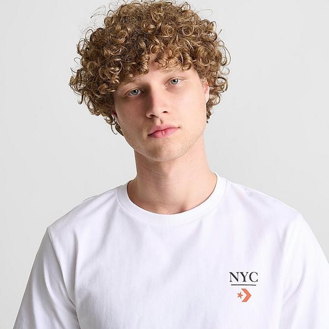 Converse NYC Logo graphic MensT-Shirt White Medium NWT gallery