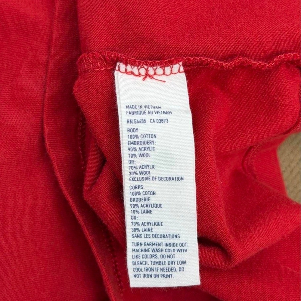 NWT Y2K American Eagle Athletic Fit Long Sleeve T-Shirt Red Small gallery