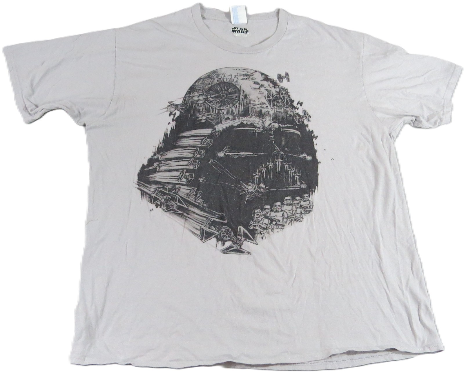 Star Wars Darth Vader Death Star T-Shirt Men XL Gray Port Company Cotton Sci Fi gallery