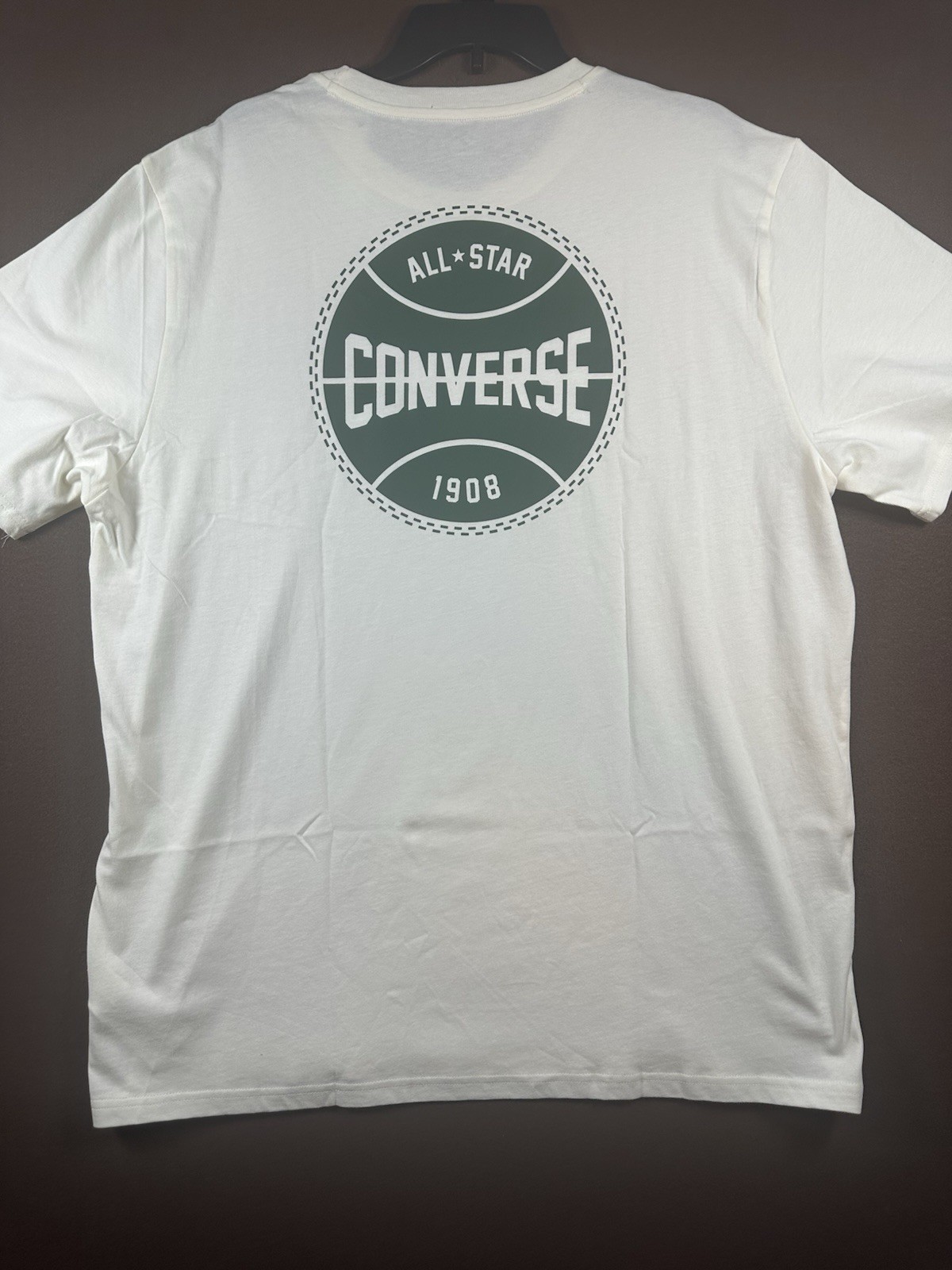 Converse All Star Graphic Star Logo Cream XL Short Sleeve T-Shirt NWT