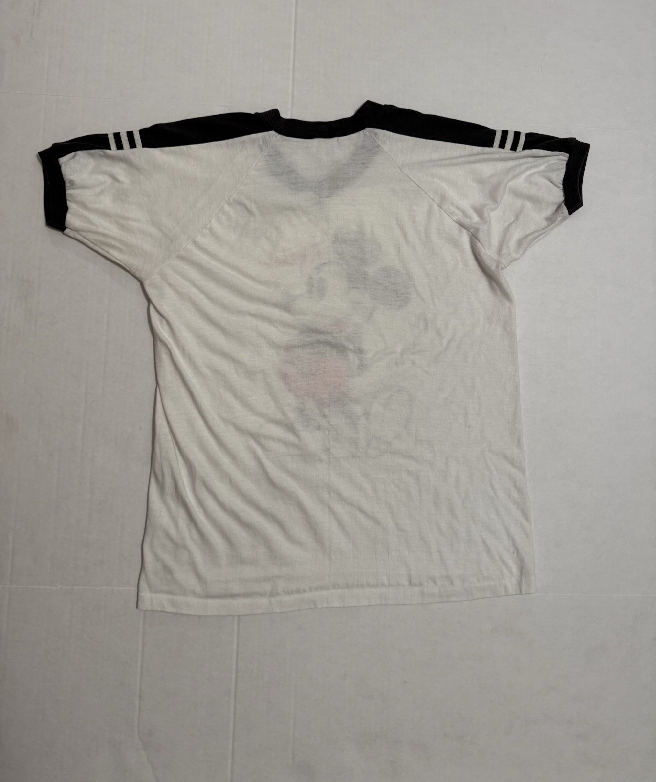 Vintage 70s 80s Velva Sheen Mickey Mouse Florida Ringer Tee T Shirt White Small gallery