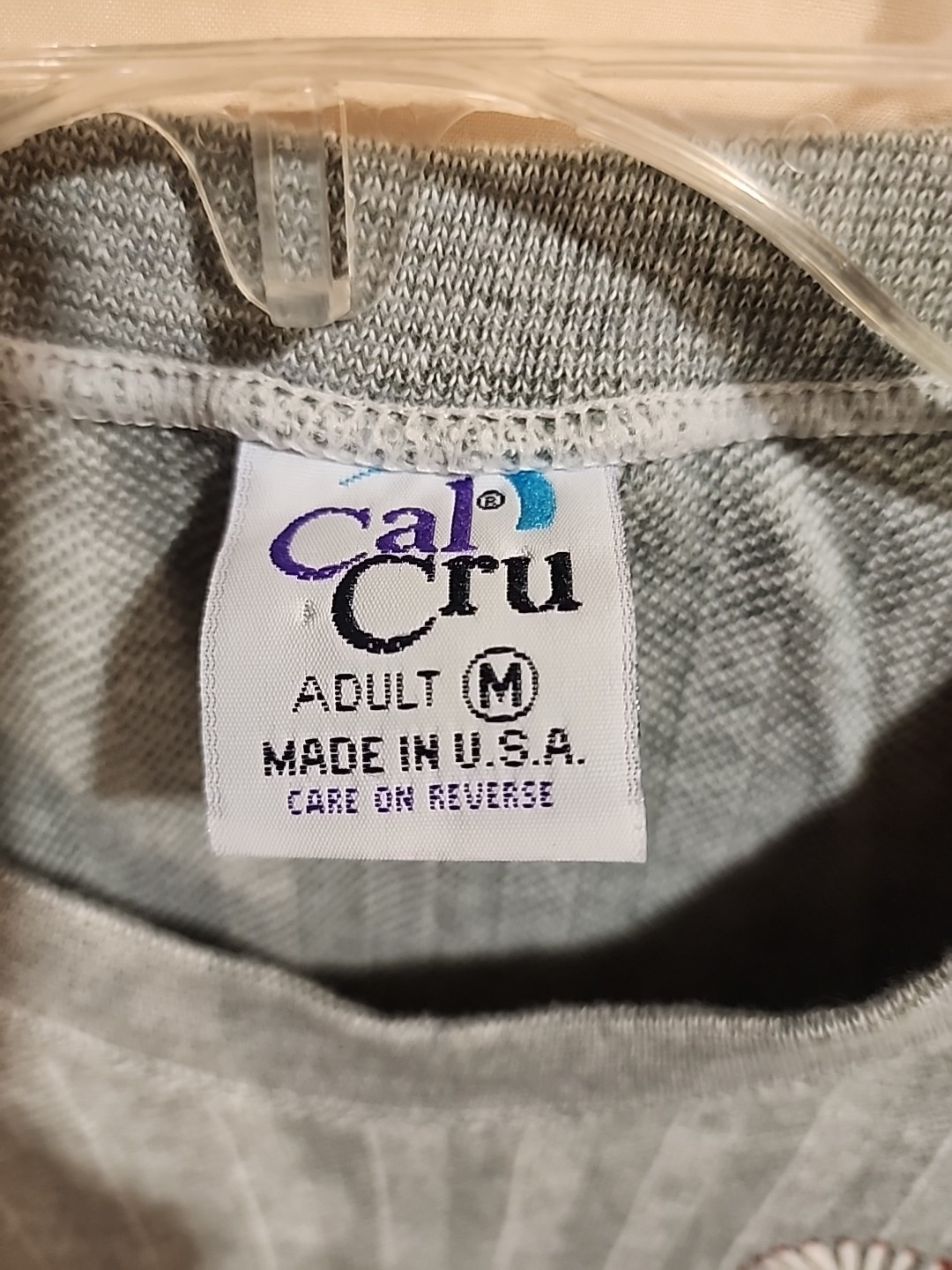VTG JOHN DEERE T-SHIRT CAL CRU Single Stitch Herringbone Stripe Made in USA Med gallery