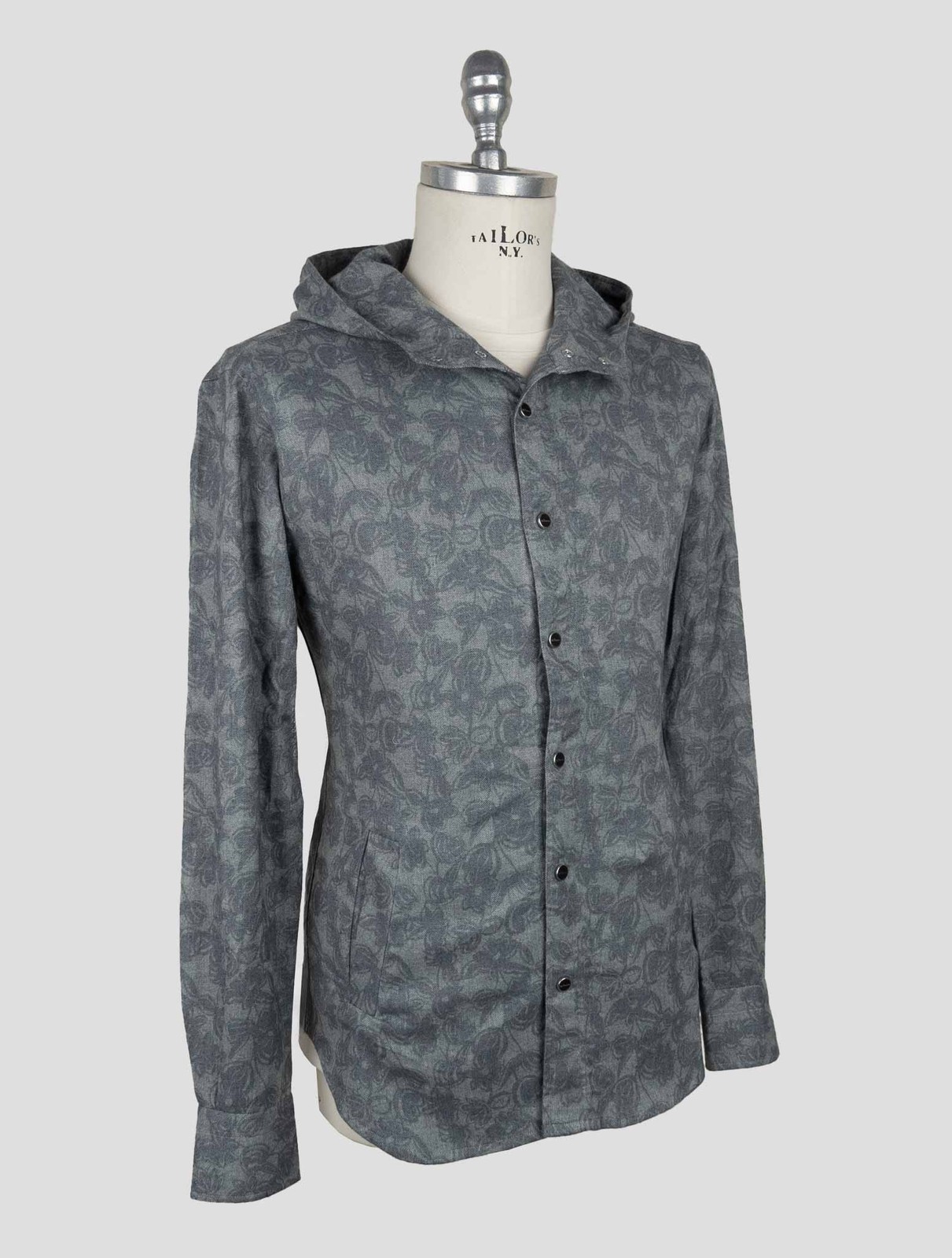 NEW KITON GRAY COTTON SHIRT MARIANO EU 56 - US 46 - 2XL KME48 gallery