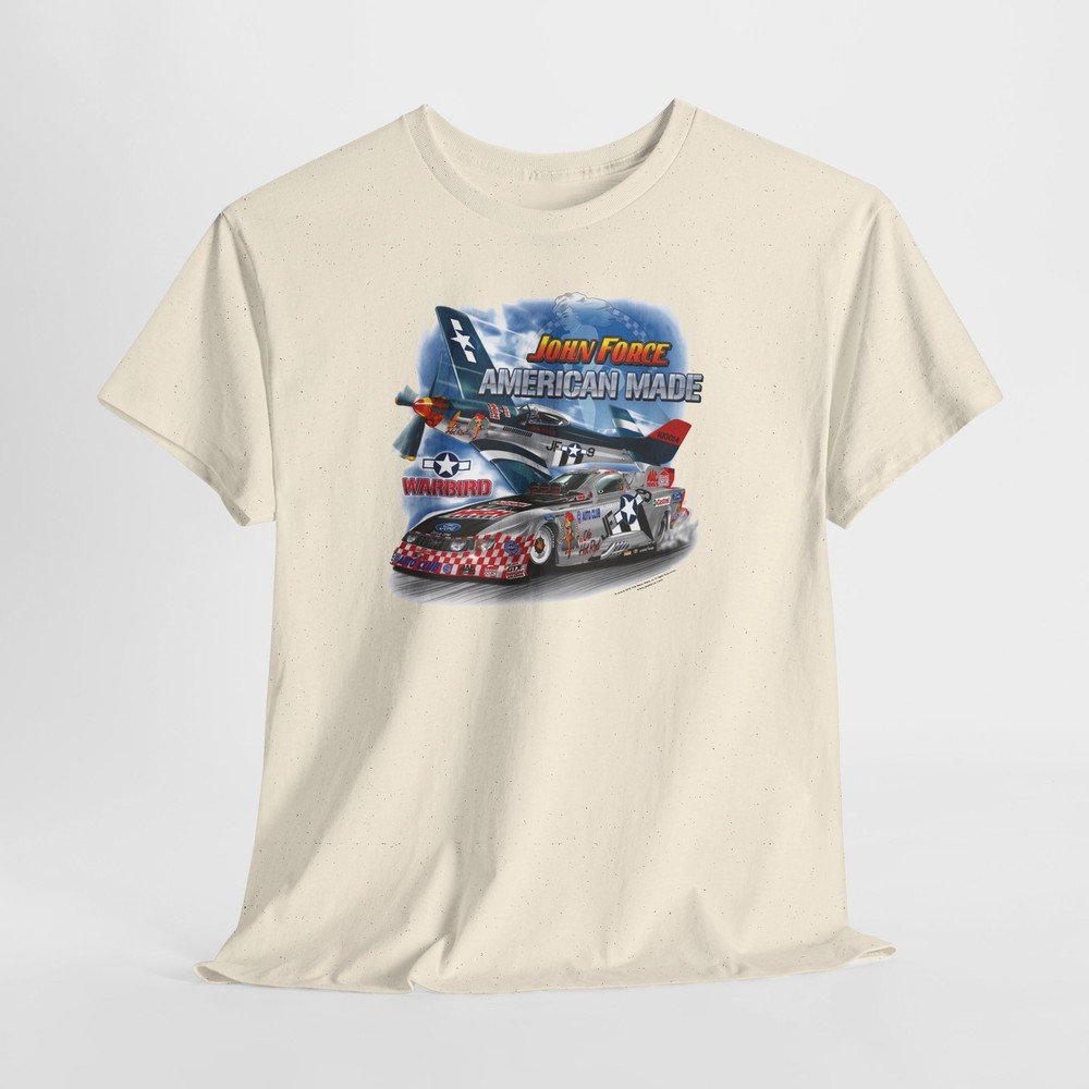 JFR American Made Warplane & Vintage Racecar T-Shirt | Retro Aviation Racing