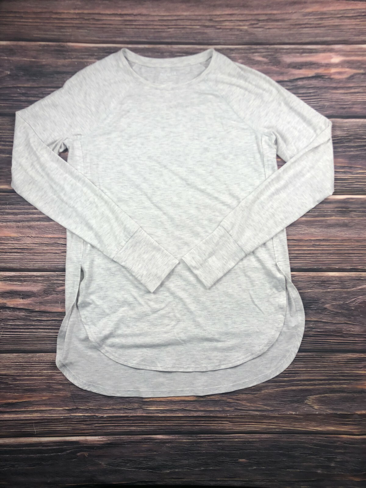 Tek Gear Mens Size Small Gray Long Sleeve Crewneck Tee T Shirt Preowned