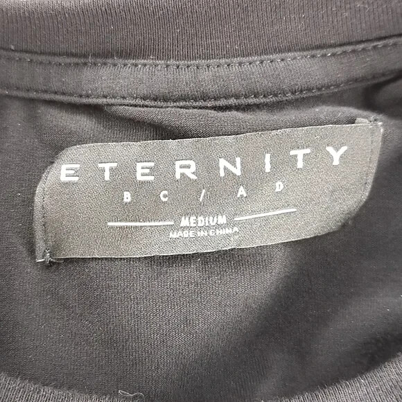 Eternity BC/AD New York NY Elements Black T Shirt Men NYC Patches Art Tee gallery